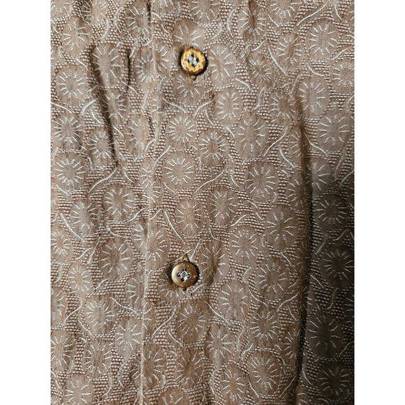 2 for $20 Pronto Uomo Dandelion Print Button Front Formal Dress Shirt Size XL - Picture 4 of 9